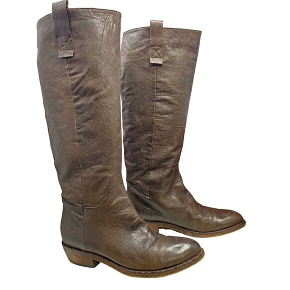 Fatte A Mano per King Brown Leather‎ Tall Riding Boots - Picture 13 of 13